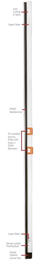 KS Hardware High-Performance Aluminum Astragal for Double Doors with Certification Against Air and Water Infiltration – 79”